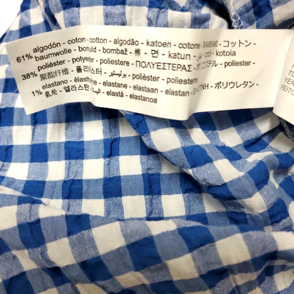 Zara Gingham Tiered Mini Dress Size L - Picture 11 of 11